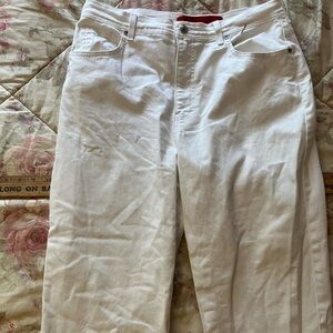 Gloria Vanderbilt 1990’s high waist tapered leg white denim jeans size 14